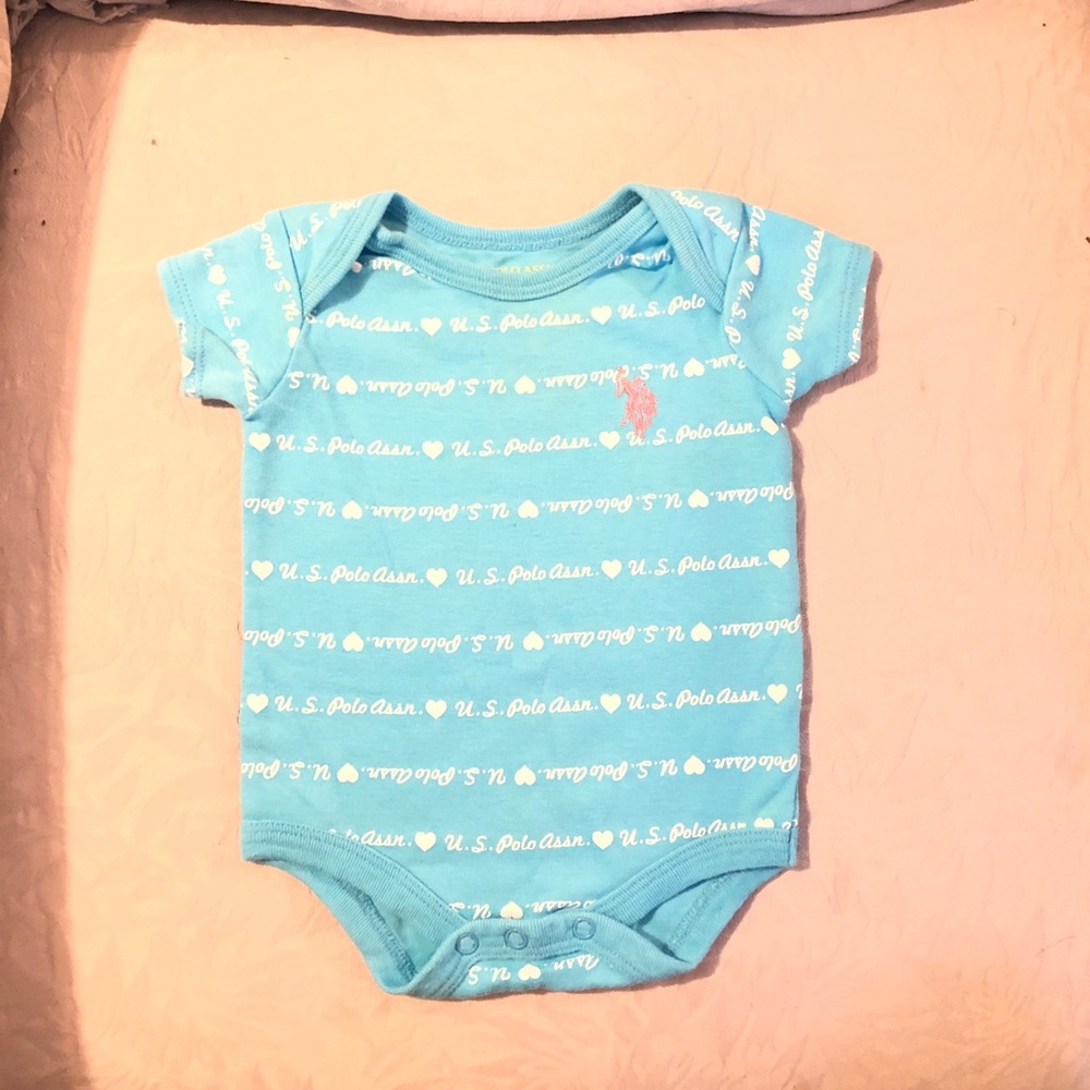 NWOT 3m Polo Onesie with Pink Horse